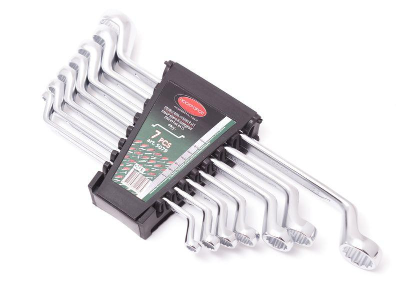 Ключі накидні відігнуті на 75грд., Набір 7пр. (8х9,10х11,12х13,14х15,16х17,18х19,22х24) Одеса - фото 1