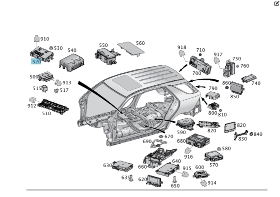 Mercedes-Benz  A1669008017 Блок управління модулем обробки сигналів позаду ML/GLE W166 GLE Coupe C292 Одеса