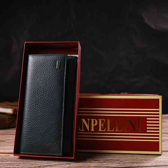 Практичне жіноче портмоне з натуральної шкіри флотар CANPELLINI 21854 Зелений Київ