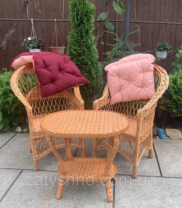 Набор плетеной мебели из лозы, с двухсторонними подушками Киев - изображение 3