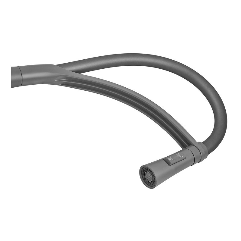 Змішувач для кухні Plamix Lucas-017 SET Graphite Refl.Grey з підведенням  (PM0723) ( 17089 ) Харків - фото 2