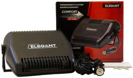 Автомобильный тепловентилятор Elegant Comfort Compact 12В 150 Вт 2в1, обдув/обогрев, кабель 3 м Чортков