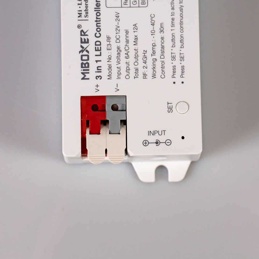 Miboxer Контролер RGB+W+CCT 3 в 1, DC12/24V, 12A, RF 2.4G Mi-light Київ - фото 2