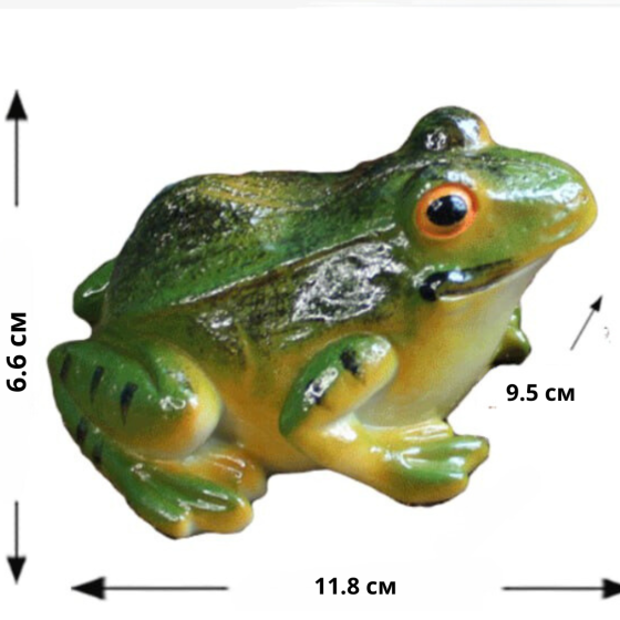 Садова фігурка Жаба з полістоуну. 11,8 х 9,5 см Одеса