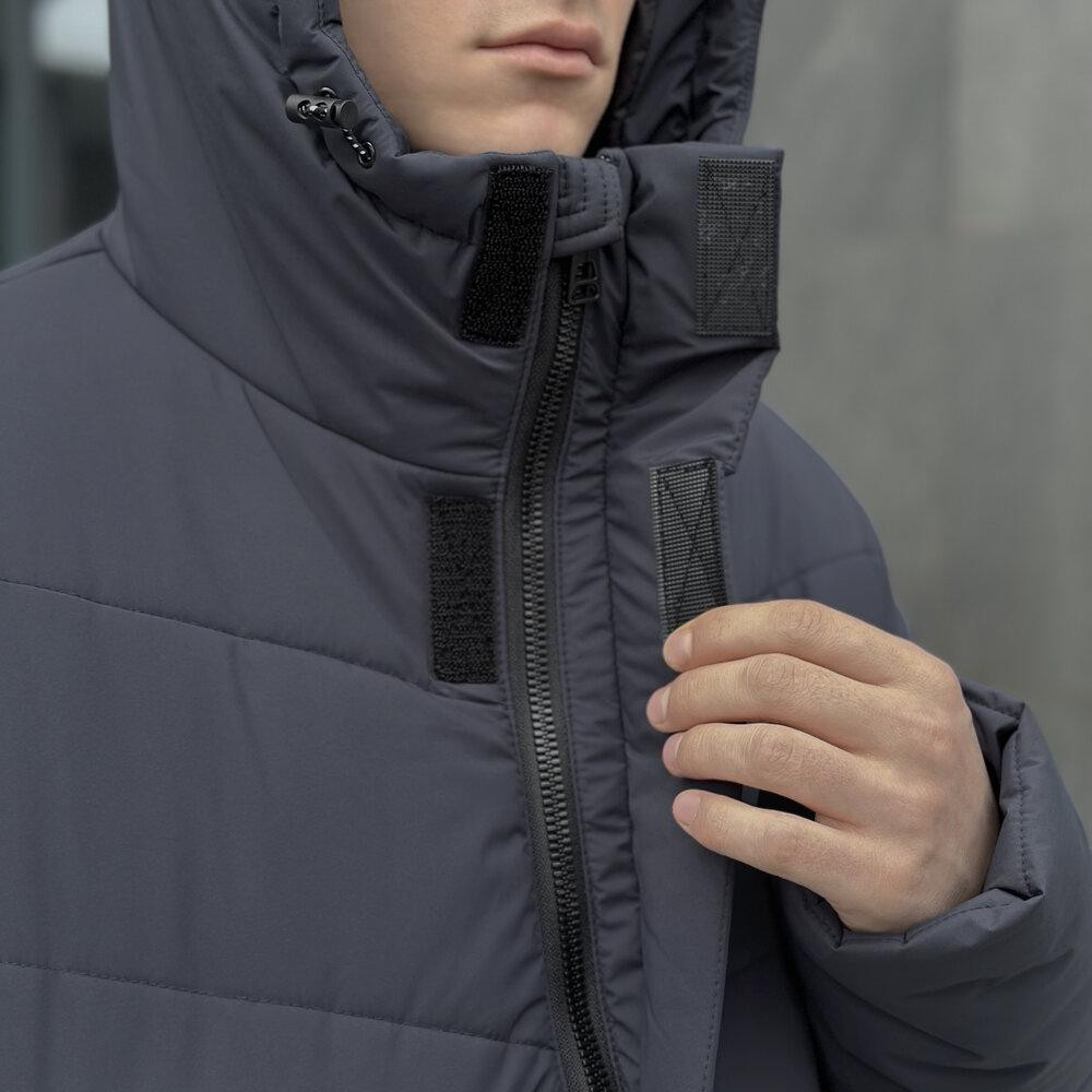 Зимова чоловіча куртка темно-сіра Pobedov Legas Київ - фото 5