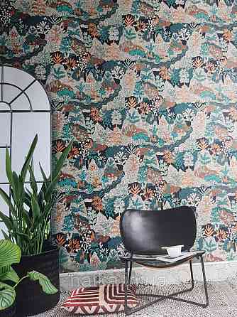 Шпалери флізелінові еко Khroma Zoom Bahia 0.53х10.05 м дерева кущі тварини риби абстракція різні кольори Київ
