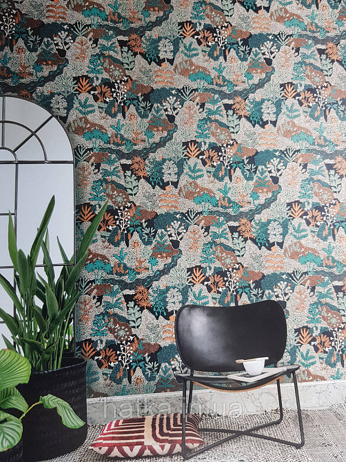 Шпалери флізелінові еко Khroma Zoom Bahia 0.53х10.05 м дерева кущі тварини риби абстракція різні кольори Київ - фото 6