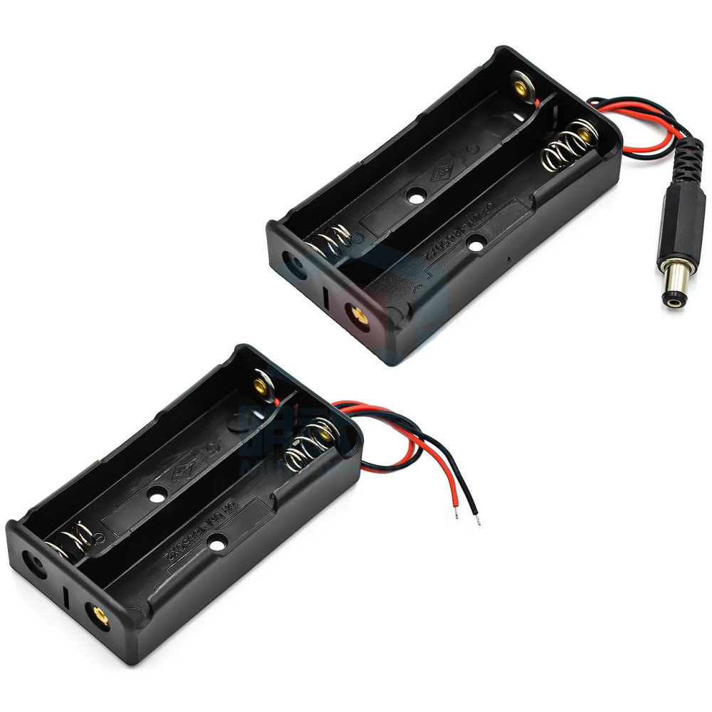 Бокс для 2-х акумуляторів 18650 з проводами для Arduino Київ - фото 4