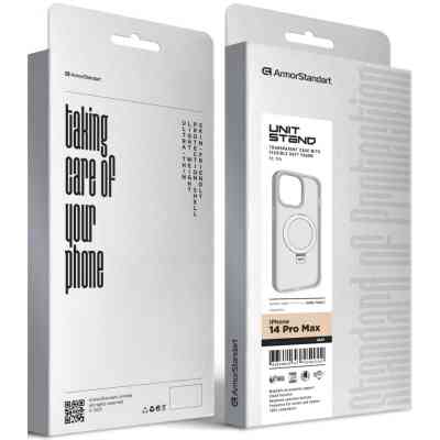 Чехол для мобильного телефона Armorstandart Unit Stand Apple iPhone 14 Pro Max Grey (ARM70567) Винница