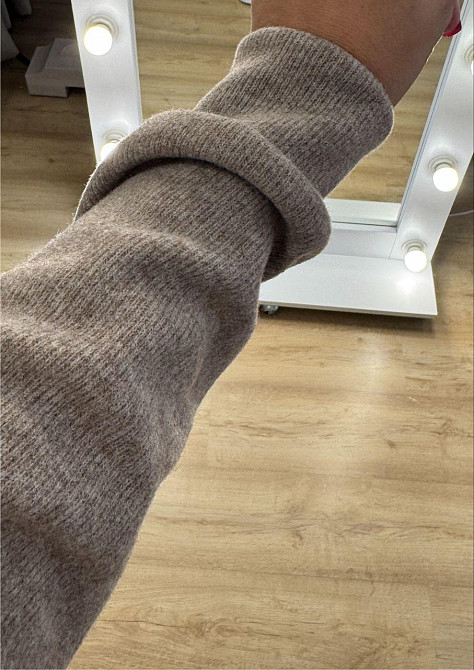 Женский теплый прогулочный костюм двойка: кофта и штаны вязка на трикотажной основе Капучино, 52/54 Одесса - изображение 9