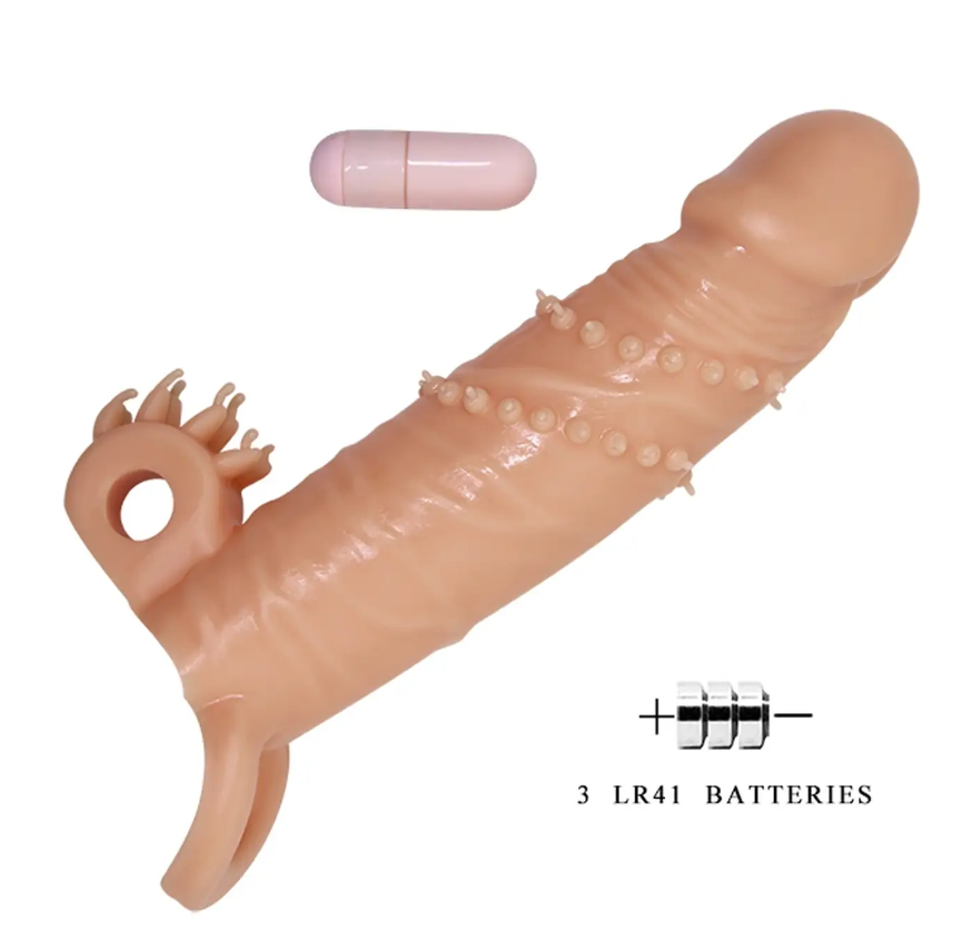 Удлиняющая насадка с вибростимуляцией ( на 4 см ) PRETTY LOVE - PENIS SLEEVE Connor Sex Aura Киев - изображение 7