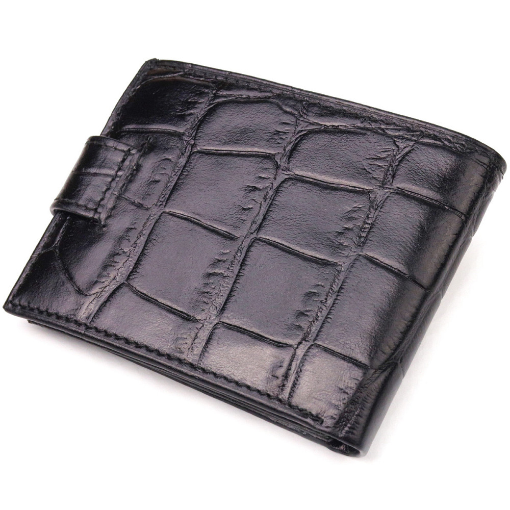 Гаманець чоловічий із натуральної фактурної шкіри CANPELLINI 21511 Чорний Київ - фото 2