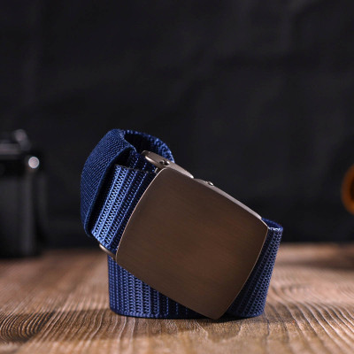 Ремінь Vintage З металевою пряжкою з текстилю Синій (20596) Вінниця - фото 3