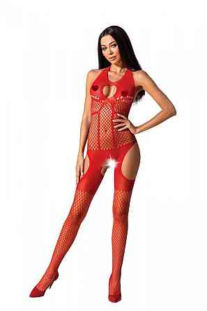 Бодістокінг з імітацією панчох Passion BS079 red Sex Aura Київ