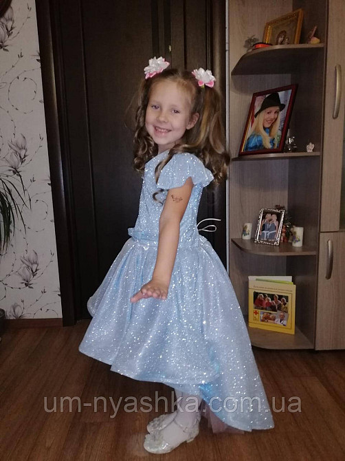 Платье Звездочка серое с голубым и розовым переливом на 116-128 Кривой Рог - изображение 3