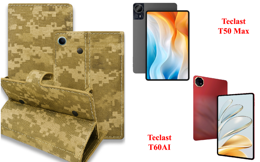 Книжка-трансформер для планшета Teclast T60 Plus, Teclast T70, колір Black Pixel Київ - фото 1