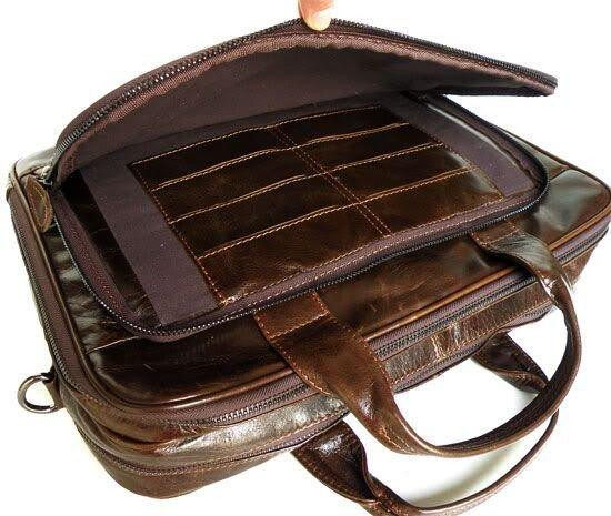 Сумка чоловіча Vintage 14152 Коричнева Київ - фото 8