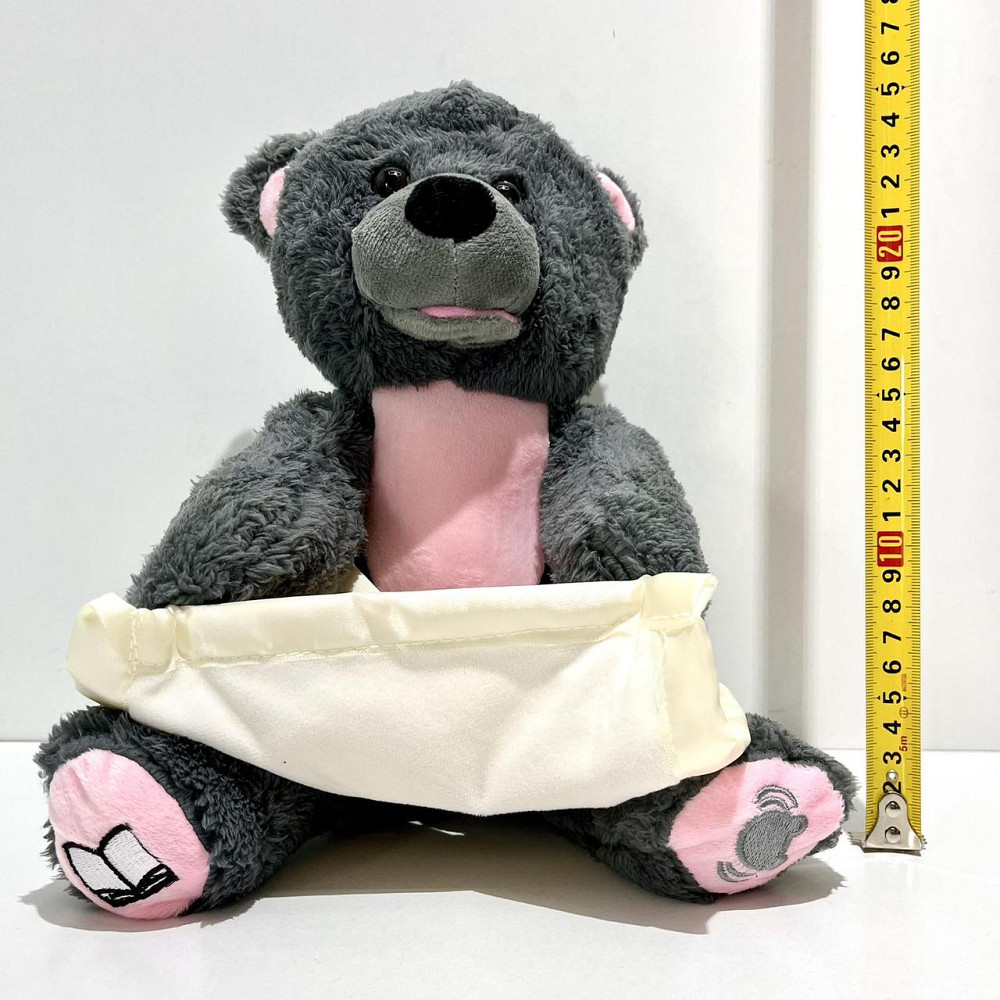 Ведмедик казкар інтерактивний грає в хованки розповідає казки Сірий (M 5843 I UA) Чернігів - фото 7