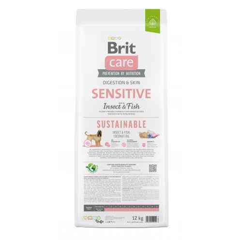 Сухий корм Brit Care Dog Sustainable Sensitive для собак з чутливим травленням, з рибою та комахами, 12 кг Київ