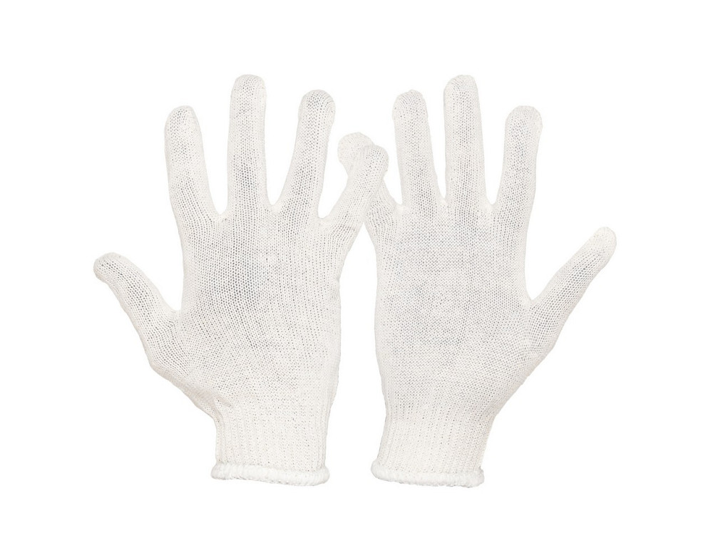 Рукавички трикотажні MASTERTOOL УНІВЕРСАЛ 70% бавовна/30% поліестер 10 кл 2 нитки 32 гр білі 83-0305 Коломия - фото 1