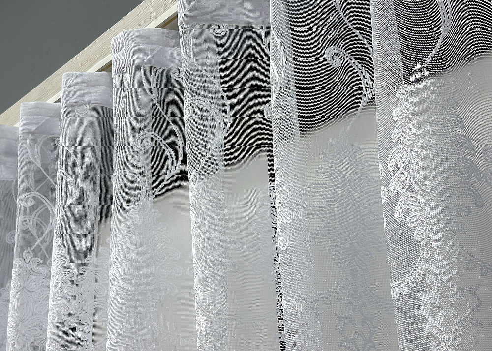 Тюль VR-Textil 731т Жакард Білий 300х160 см (40-447) Київ - фото 6