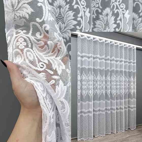 Тюль VR-Textil 1262т Жакард Білий 400х270 см (42-1191) Київ