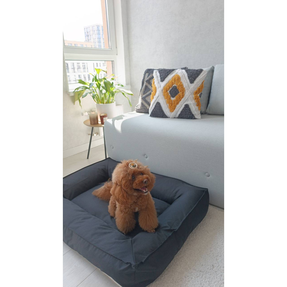 Водонепроницаемый лежак лежанка спальное место для животных со съемным чехлом чёрный S (60см) Киев - изображение 4