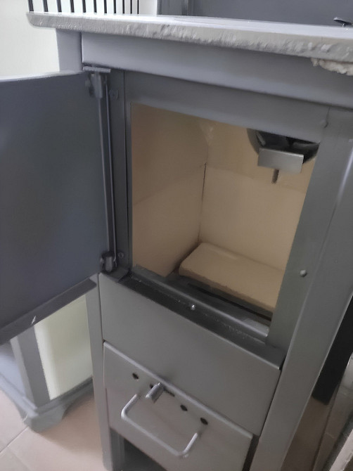 Піч-буржуйка на дровах Termo Sistem KLASIK G-1 з чавунною конфоркою сталева піч 5 кВт до 30 м2 футерована шамотом Сербія Тернопіль - фото 4