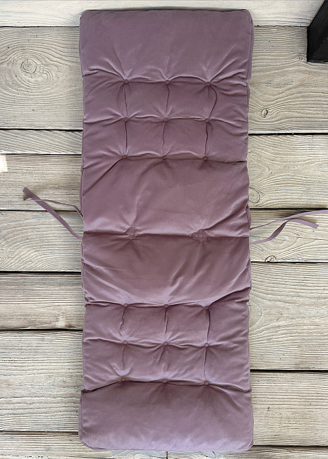 Подушка для стільців (40x120х4 см) подвійна Decorator Флокс колір ліловий 84-161 Київ - фото 4