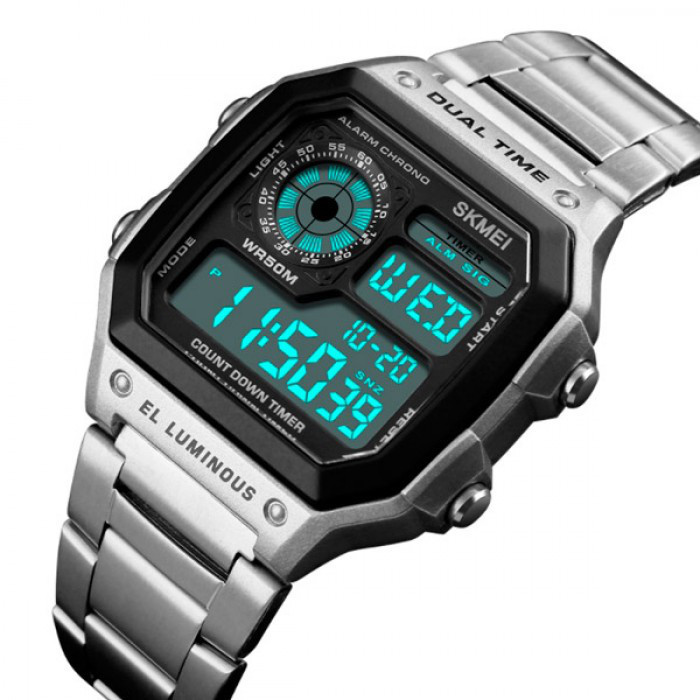 Мужские часы Skmei 1335 Ripple Silver Винница - изображение 4