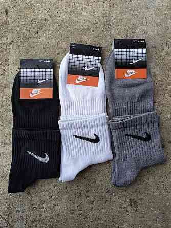 Носки мужские спортивные средние по высоте. Набор (3 шт в уп разного цвета). Хлопок. Размер 41-44 Киев