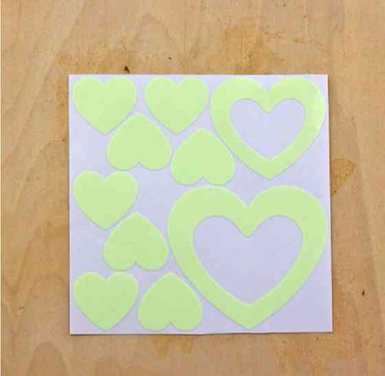 Світяться сердечка в темряві 10*10см Київ