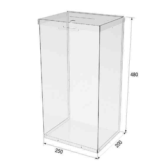 Ящик EKOSTAR с замком для пожертвований и сбора денег 250x200x480. Объем 24 литров Киев