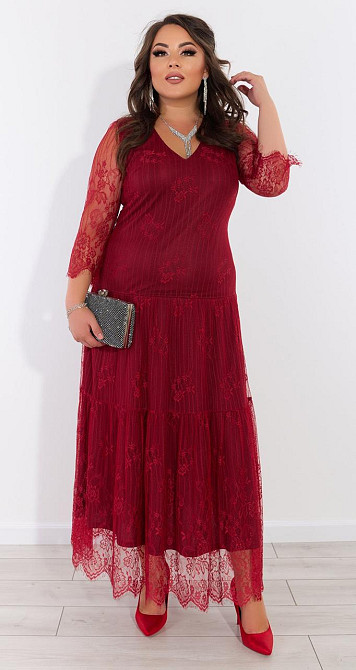 Красивое  гипюровое платье большого размера (54) Киев - изображение 1