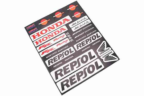 Наклейки на планшеті "HONDA" набір 24шт 18х22, 5985 Бершадь