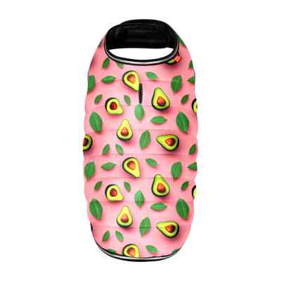 Курточка для животных WAUDOG Clothes Накидка Авокадо на розовом M (504-4051) Винница