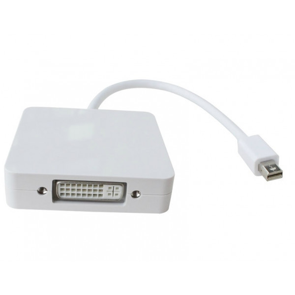 Перехідник mini DisplayPort M --> HDMI/DisplayPort/DVI (24+5), FHD 1080p, кабель 0.2 м (S0416) Київ - фото 4