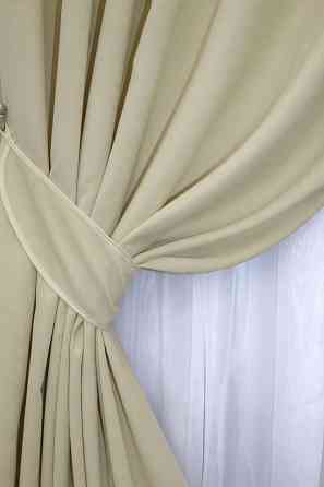 Комплект готовых штор VR-Textil Микровелюр SPARTA № 844ш Кремовый 100х285 см 2 шт (31-952) Киев