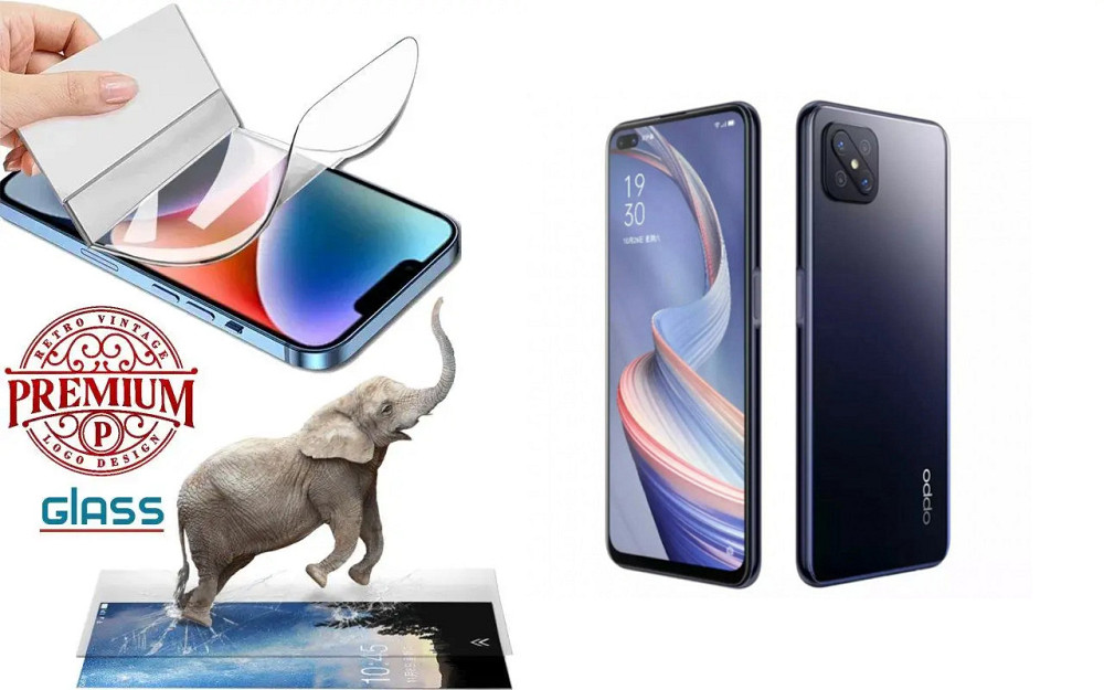 Полиуретановая пленка Oppo Reno 4 Z 5G, Premium, толщина 0,2 мм Киев - изображение 1