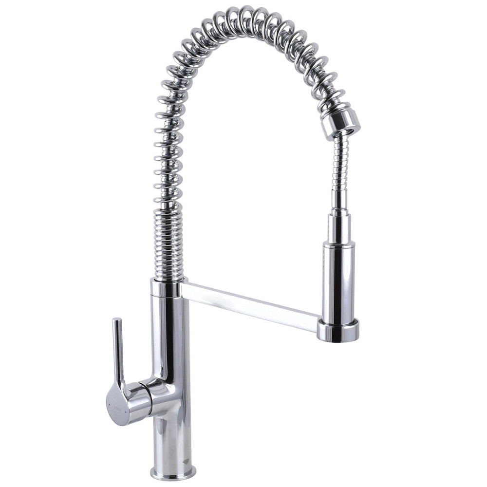Смеситель для кухни TOPAZ SARDINIA TS-08401-H71 гибкий излив на пружине с душевой насадкой Киев - изображение 4