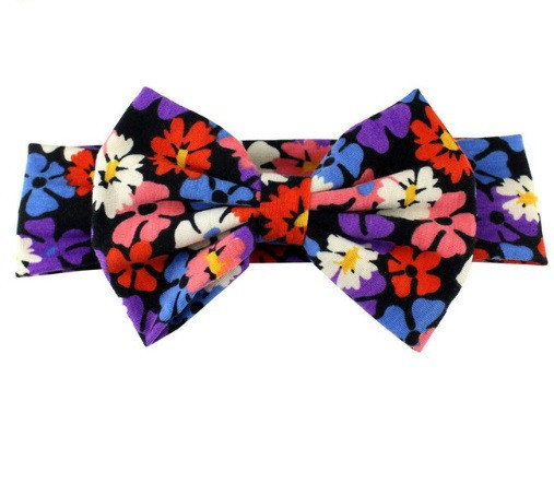 Детская повязка в цветочек - бант 13см, окружность 50-62см Киев - изображение 1