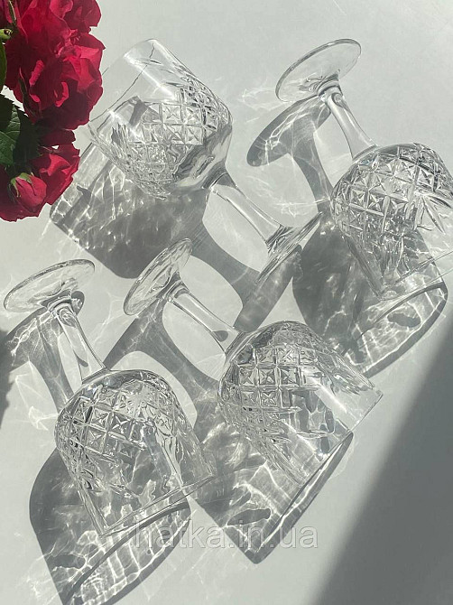 Набір келихів для вина коктейлю 6 шт "Мальбек" 430 мл 9х19 см товсте скло прозоре Київ - фото 4