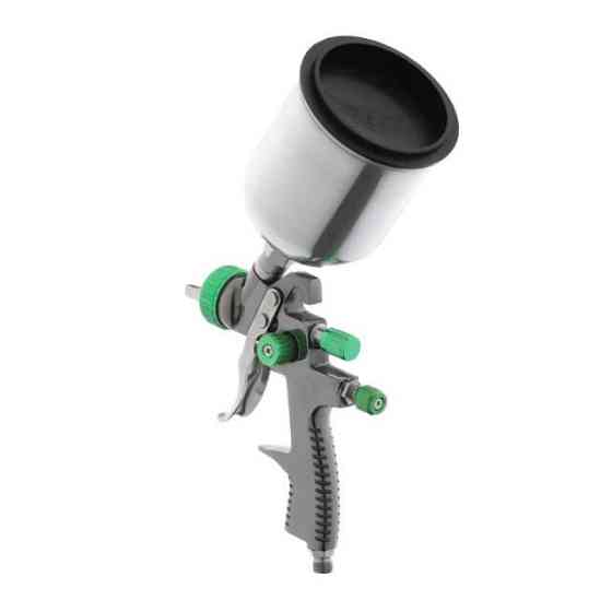 Фарбопульт пневматичний LVLP GREEN, професійний, форсунка: 1,3 мм, верхній металевий бачок: 600 мл, 1,5 бар INTERTOOL PT-0131 Київ