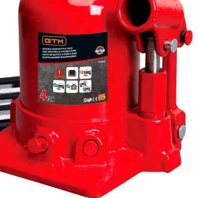 Домкрат GTM гідравлічний пляшковий 4т (150-370мм) двохштоковий (TF0402) Вінниця