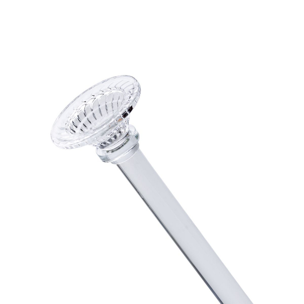 Підсвічник скляний на тонкій ніжці 9×39 см прозорий декоративний підсвічник на стіл HP-4-9L Коломия - фото 2