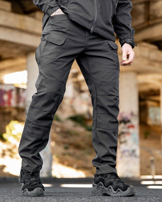 Міські тактичні штани MAXIMUS софтшел darck grey ПП7987 Одеса - фото 2