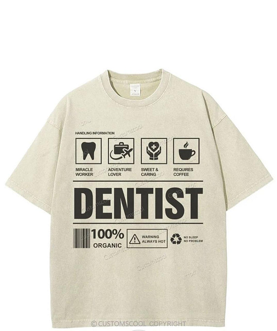 Оверсайз футболка Dentist з принтом для стоматолога Чернівці - фото 2