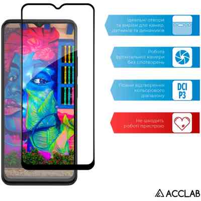 Стекло защитное ACCLAB Full Glue Oppo A38 5G Black (1283126582462) Винница
