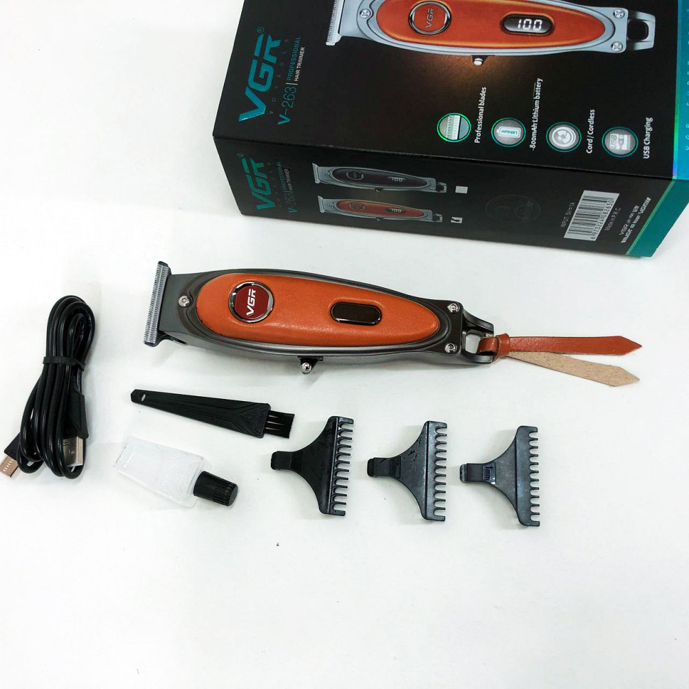 Чоловічий набір для стрижки волосся бездротовий, Машинка для стрижки на акумуляторі UO-59 Львів - фото 4