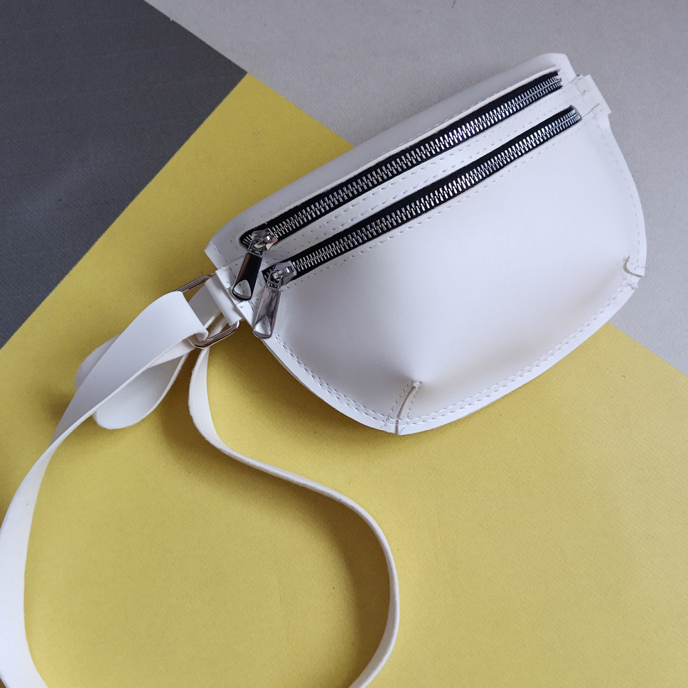 Сумка жіноча бананка біла поясна сумка Київ - фото 3